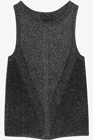 IKKS Metallic-ribbed Knitted Top