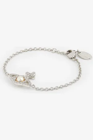 Vivienne Westwood Olympia Brass and Cubic Zirconia Bracelet