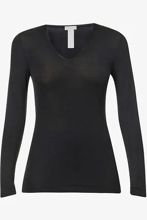 Hanro Woolen Long-sleeved Wool-silk Blend Top
