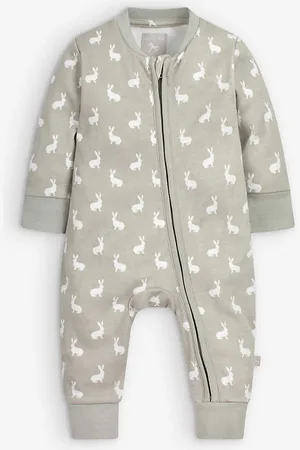 The Little Tailor Hare-print Cotton Romper 0-12 Months