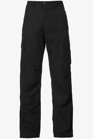 Carhartt Logo-patch Straight-leg Cotton Trousers