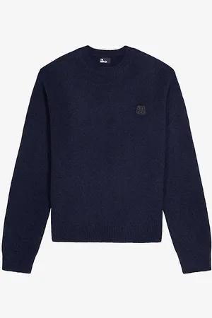 The Kooples Logo-patch Regular-fit Alpaca-blend Jumper
