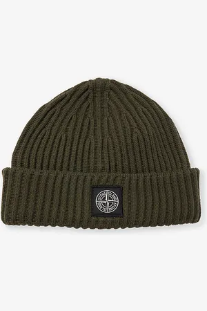 Stone Island Classic Brand-patch Wool-knit Beanie