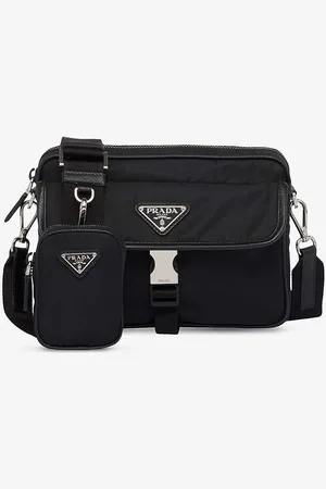 Prada Re-nylon Leather and Recycled-nylon Shoulder Bag