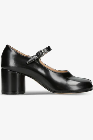Maison Margiela Tabi 60 Split-toe Block-heel Leather Mary-janes