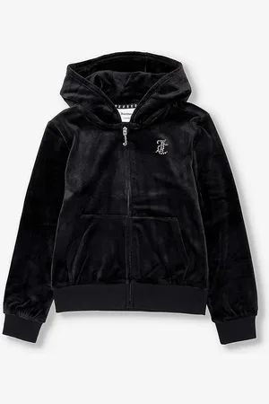 Juicy Couture Rhinestone-embellished Regular-fit Velour Hoody 7-16 Years