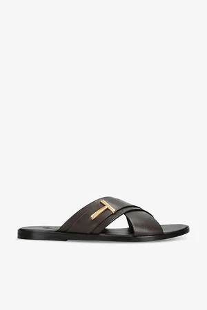 Tom Ford Preston Brand-badge Leather Sandals