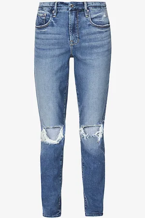 GOOD AMERICAN Good Legs Crop Skinny High-rise Stretch-denim Jeans