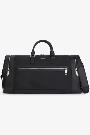 The Kooples Grained Leather-trim Canvas Weekend Holdall