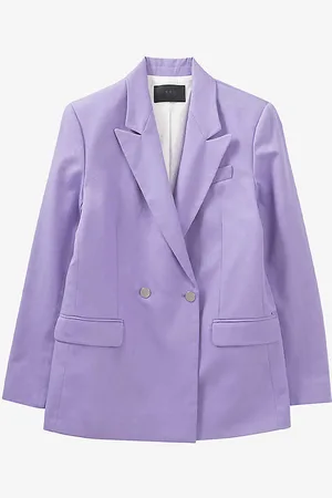 IKKS Double-breasted Peaked-lapel Cotton-blend Blazer