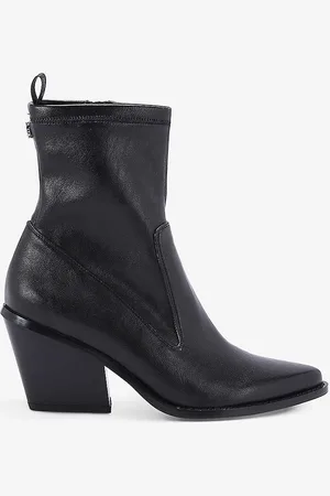Kurt Geiger Sabrina Pointed-toe Faux-leather Ankle Boots