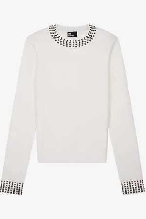 The Kooples Stud-embellishment Stretch-knit Jumper
