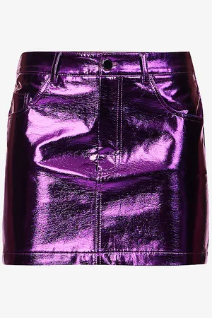 Amy Lynn Metallic Mid-rise Cotton-blend Mini Skirt