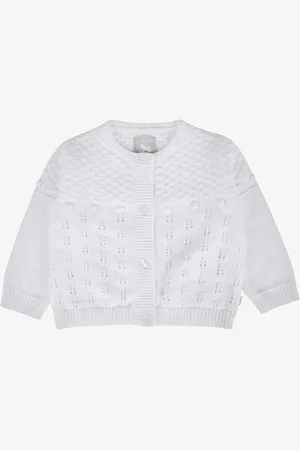 The Little Tailor Button-detail Pointelle Cotton-knit Cardigan 3-24 Months