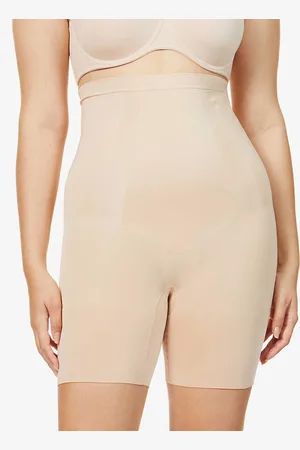 Spanx Ladies Beige Oncore High-waisted Mid-thigh Shorts, Size: Xs