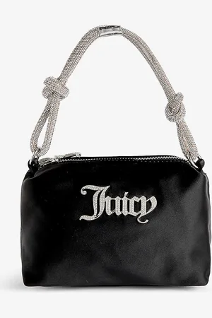 JUICY COUTURE CROSSBODY Purse Quilted Black Sweet Dreams Ribbon Bag Logo  Zip $20.00 - PicClick