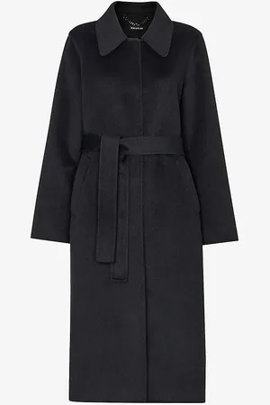 Whistles Nell Belted Single-breasted Wool-blend Coat