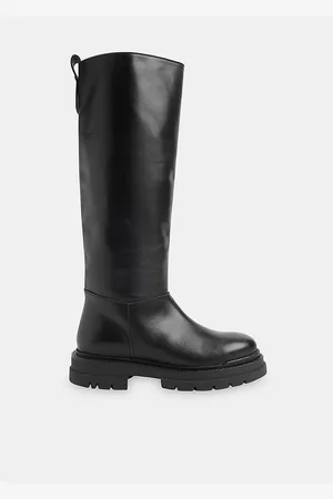 Whistles Maceo Lug-sole Leather Knee-high Boots