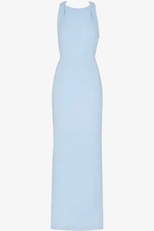 Whistles Tie Back Stretch-crepe Maxi Dress
