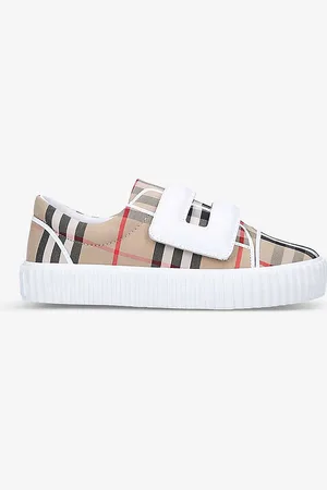 Burberry Mark Checked Canvas Low-top Trainers 5-9 Years