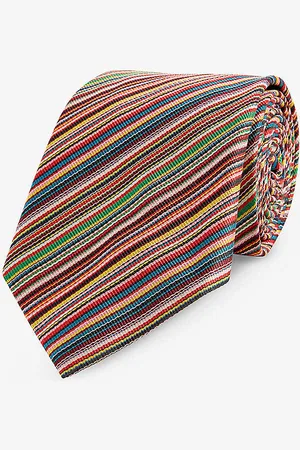 Paul Smith Stripe-print Wide-blade Silk Tie