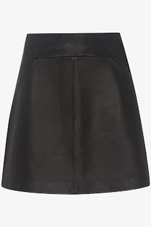 Whistles Leather Mini Skirt