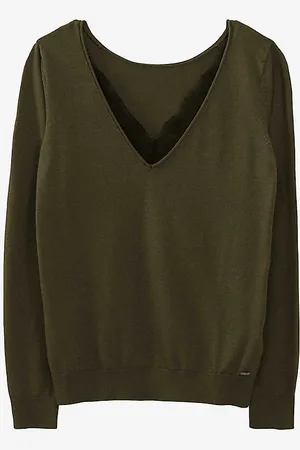 IKKS Lace-trim Knitted Jumper