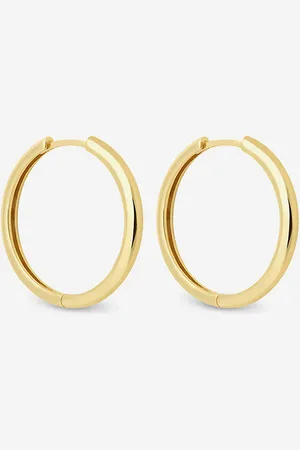 Astrid & Miyu Simple 18ct Yellow -plated Sterling Silver Hoop Earrings