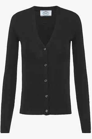 Prada Slim-fit V-neck Cashmere and Silk Cardigan