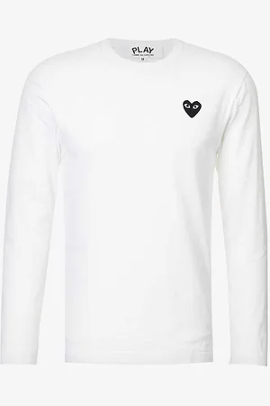 Comme des Garçons Heart-appliquéd Cotton-jersey T-shirt