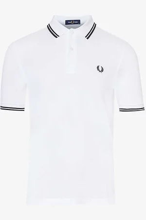 Fred Perry Logo-embroidered Striped-trim Cotton-piqué Polo Shirt