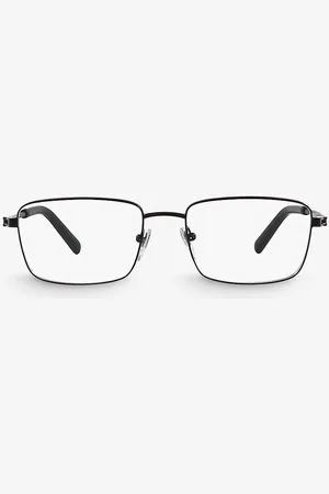Bvlgari Bv1123 Square-frame Branded-arm Metal Optical Glasses