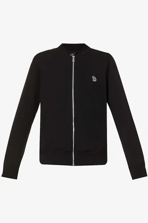 Paul Smith Zebra-embroidered Long-sleeve Organic-cotton Bomber Jacket