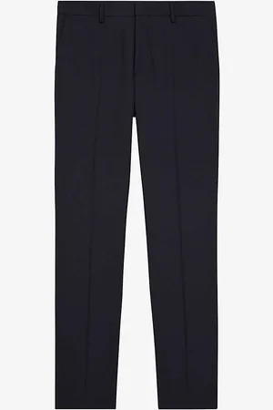 The Kooples Front Crease Mid-rise Slim-fit Wool Trousers