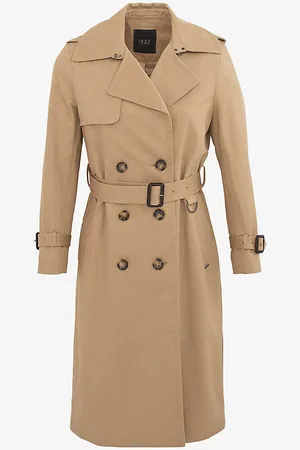 IKKS Double-breasted Belted Cotton Trench Coat