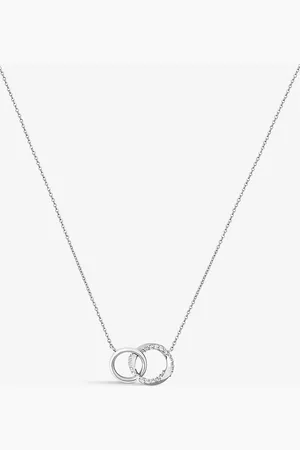 Astrid & Miyu Orbit Crystal Rhodium-plated Recycled Sterling and Cubic Zirconia Necklace