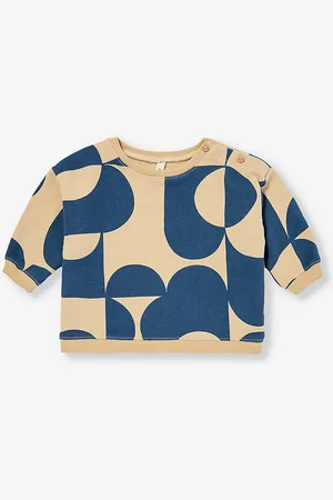 Organic Zoo Azulejos Abstract-pattern Organic Cotton-jersey Sweatshirt 3 Months-3 Years