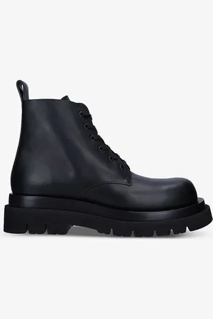 Bottega Veneta Lug Lace-up Leather Combat Boots