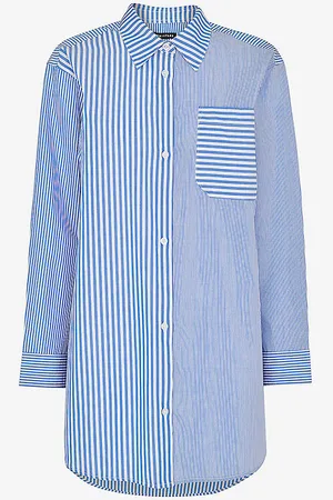 Whistles Millie Stripe Oversized Cotton Shirt
