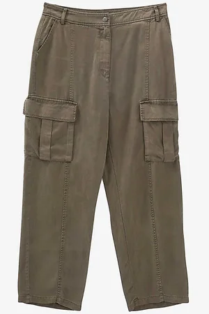 IKKS Cargo-pocket Straight-leg Mid-rise Woven Trousers