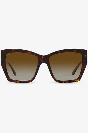 Bvlgari Bv8260 Square-frame Tortoiseshell-pattern Acetate Sunglasses