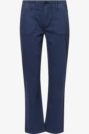 Paige Mayslie Straight-leg Mid-rise Stretch-denim Jeans