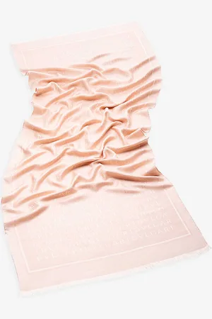 Bvlgari Lettere Maxi Brand-pattern Wool and Silk Stole
