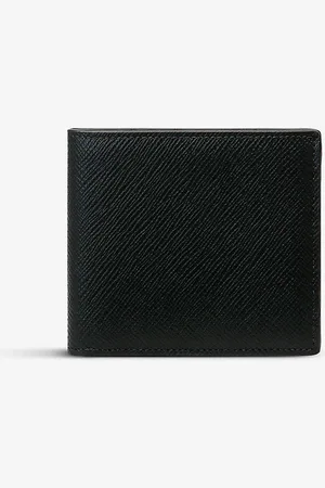 SMYTHSON Panama Bi-fold Cross-grain Leather Wallet