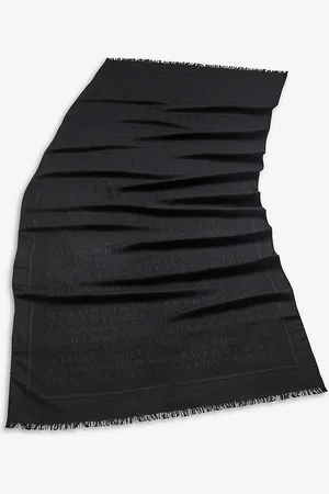 Bvlgari Lettere Maxi Brand-pattern Wool and Silk Stole