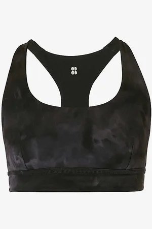 Sweaty Betty Reversible Spray-print Stretch-nylon Sports Bra