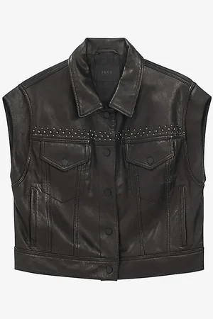 IKKS Sleeveless Leather Biker Jacket