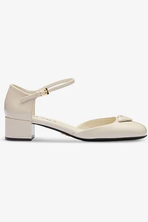 Prada Brand-plaque Patent Leather Pumps