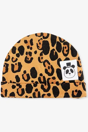 Mini Rodini Basic Leopard-print Stretch-jersey Beanie 0-1 Months