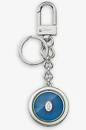 Cartier Double C De Stainless Steel and Lacquer Keyring